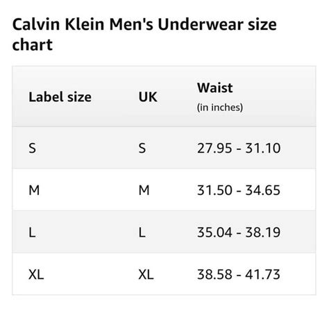 Introducir 56 Imagen Calvin Klein Underwear Men Size Chart