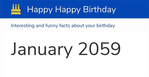 January 2059 Calendar Birthday And Zodiac