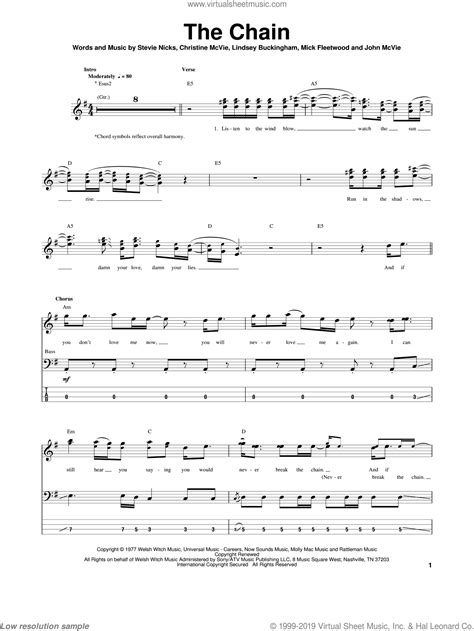 Submitted 3 years ago by toochuy. Mac - The Chain sheet music for bass (tablature) (bass guitar)