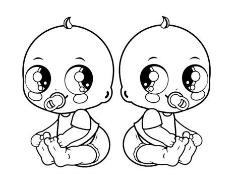 Baby Twins Coloring Page Free Printable Coloring Pages For Kids