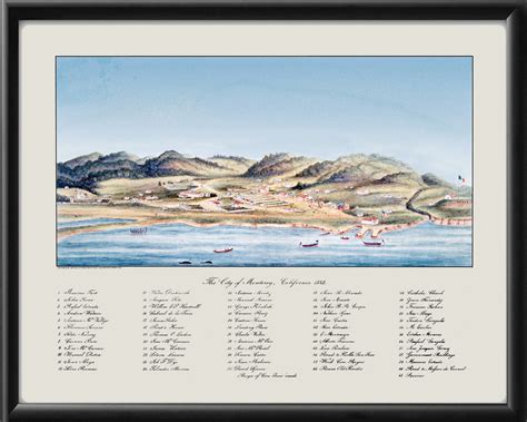 Monterey Ca 1842 Vintage City Maps