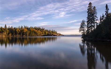 Download Wallpaper 2560x1600 Lake Forest Trees Autumn Water