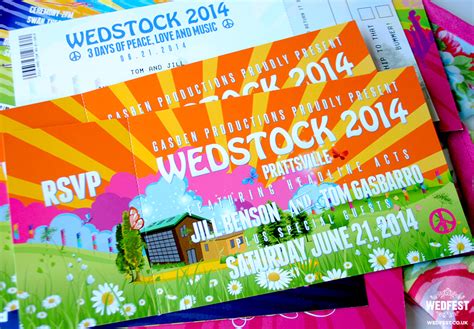 Wedstock Wedding Festival Invites Wedfest