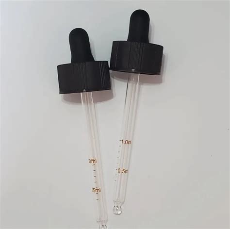 1ml Straight Tip Calibrated Essential Oils Eye Glass Dropper Pipette