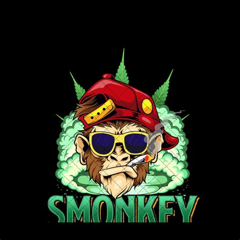 Pictures Cool Monkey Smoking Weed Common Smoke Pot Png Funny Etsy