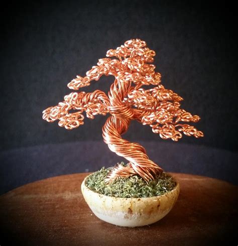 130 Mini Copper Wire Tree Sculpture Sculpture By Ricks Tree Art Fine