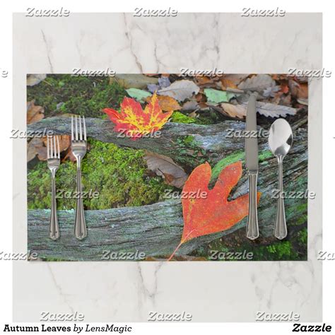 Autumn Leaves Paper Placemat Create Yourself Create Your Own Red