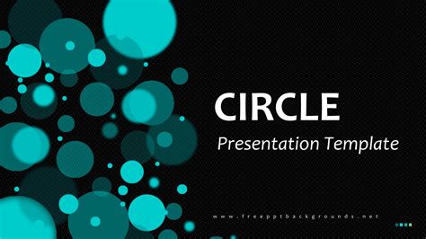 Circle Presentation Powerpoint Templates Abstract Aqua Cyan Black