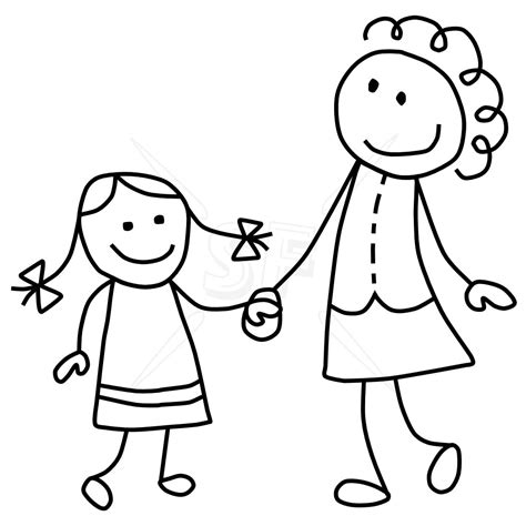 Mother And Daughter Drawing At Getdrawings Free Download