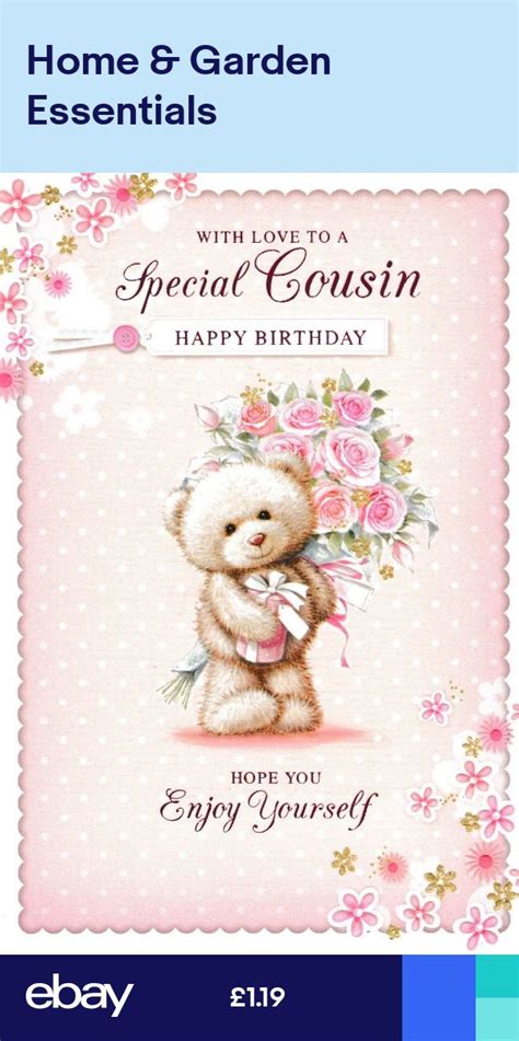 Female Cousin Cute Happy Birthday Card Girls 9 X Cards To Choose From