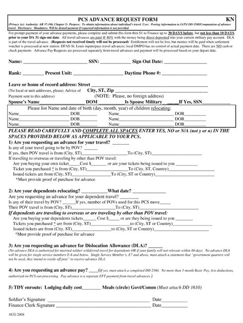 Salary advance request forms are available online under payroll forms. Pcs Advance Form - Fill Online, Printable, Fillable, Blank ...