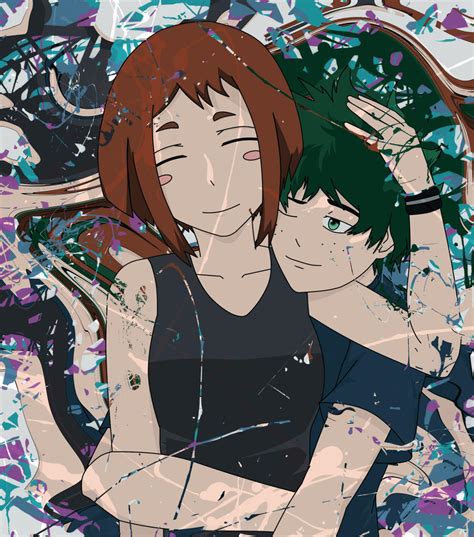 Uraraka X Midoriya Colored By Otarun90 On Deviantart