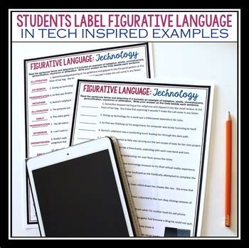 Figurative language can be a difficult concept to comprehend. FIGURATIVE LANGUAGE ASSIGNMENT: TECHNOLOGY by Presto Plans ...