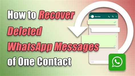 How To Restore Deleted Whatsapp Messages Of One Contact Youtube
