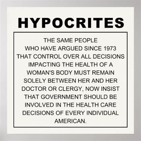 Hypocrites Poster Zazzle