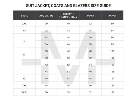 Clothing Size Conversion Charts For Shopping Abroad 44 OFF