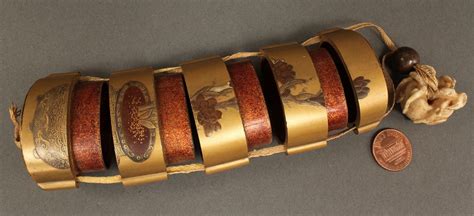 Lot 19 Japanese Lacquered Inro W Netsuke Meiji Period Case Auctions