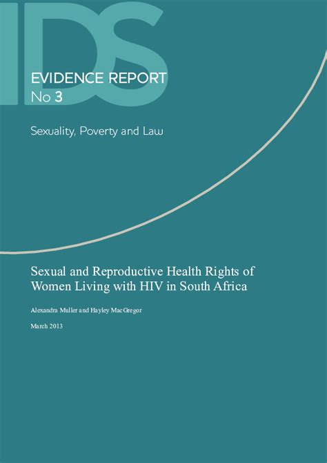 pdf sexual and reproductive health rights of women living with hiv in south africa hayley