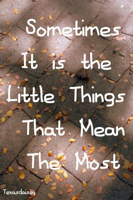 Sometimes It Is The Little Things Matter Quotes Top Quotes