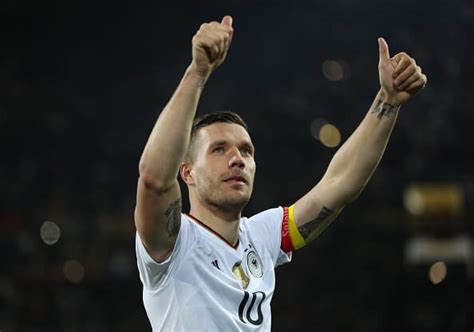 Germany's lukas podolski is thrown in the air by teammates after his final appearance for his country in a the victory was also sweet for head coach joachim loew as it was a record seventh game. Lukas Podolski looking for new club, contract won't be ...