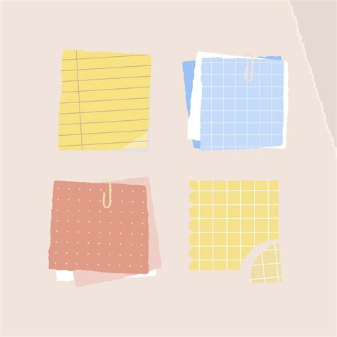 Colorful Paper Note Collection Social Free Vector Rawpixel