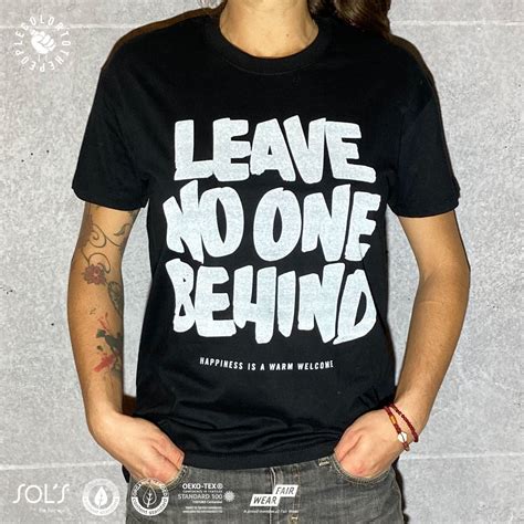 Leave No One Behind · Shirt · Black · Solisale Colortothepeople