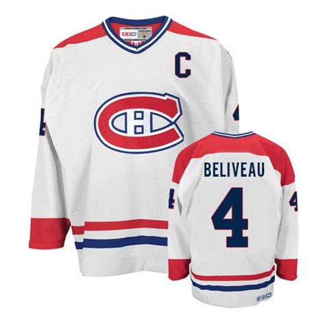 Shop canadiens jersey deals on official montreal canadiens mens jerseys at the official online store of the national hockey league. Jean Beliveau White Premier Jersey : CCM Montreal Canadiens 4 CH Throwback