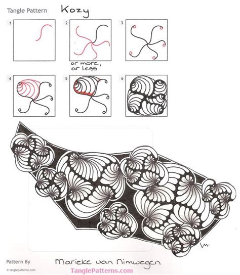 While doodling is looser and can be described as any scribbles or drawings you make to fill a space, zentangle is much more structured and zentangle patterns are more specialized. Zentangle - Pattern steps / how to draw: a collection of ...