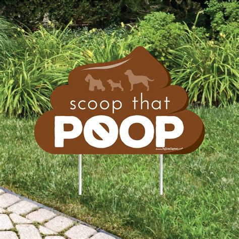 Scoop That Poop Lawn Sign 11 X 7 No Dog Poop Sign Etsy