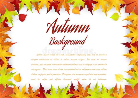 Autumn Leaves Falling Frame Stock Illustrations 5753 Autumn Leaves