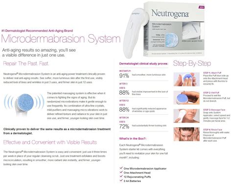 Neutrogena Microdermabrasion System Anti Aging Lighten Scars Reduce