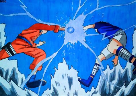Naruto And Sasuke Rasengan Vs Chidori Clash By