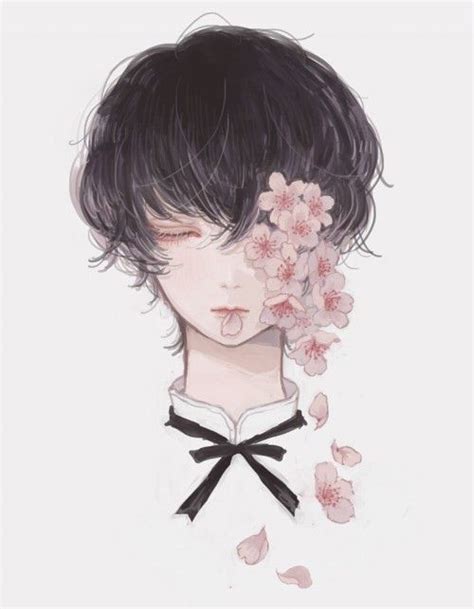 35 Latest Aesthetic Anime Boy With Flowers Rings Art