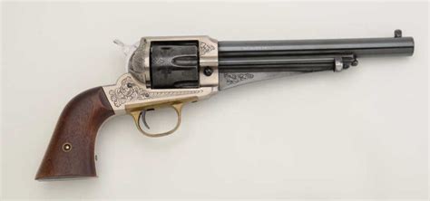 Modern Uberti Copy Of A Remington 1875 Army Revolver Engraved 45 Cal