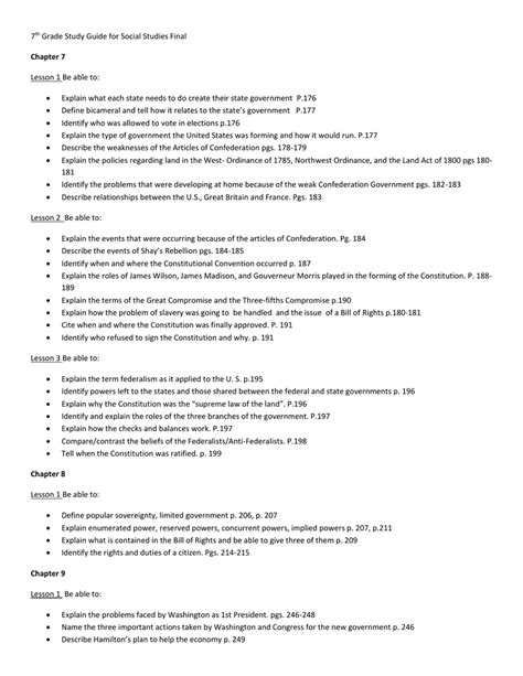 We will be utilizing schoology, instead of google classroom this year. 7th Grade Study Guide for Social Studies Final Chapter 7 ...