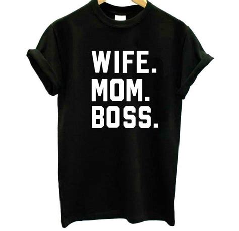 Wife Mom Boss Tee Shirt Gray Xxs Wife Mom Boss T Shirts For Women Shirts