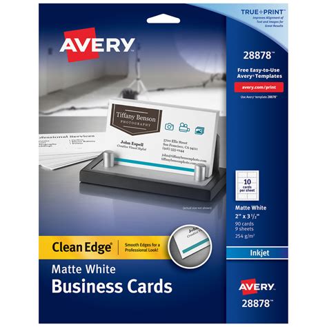 Avery 28878 True Print 2 X 3 12 Matte White Clean Edge Two Sided