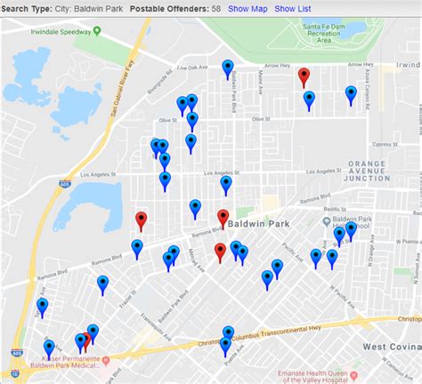 Sex Offenders In Baldwin Park Halloween Safety Map 2019 Baldwin Park
