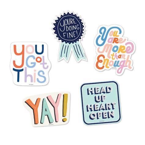 Inspiration Motivation Sticker Pack Vinyl Decal Stickers For Etsy