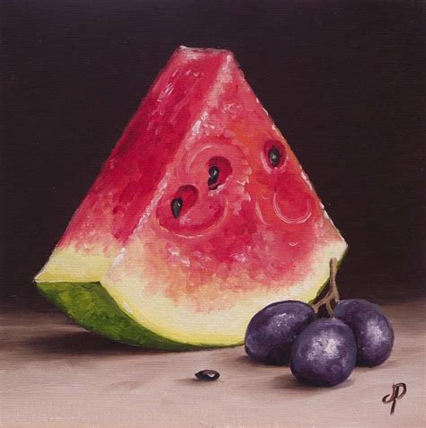 Watermelon Painting Awesome Jane Palmer Fine Art Watermelon With Grapes