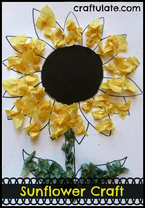 Sunflower Craft Sunflower Crafts Yellow Crafts Daycare