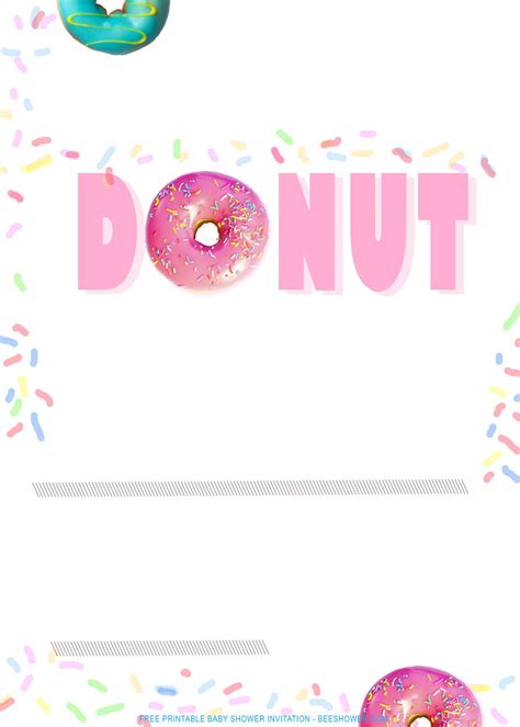 Free Printable Donut Party Invitation Templates Di 2020