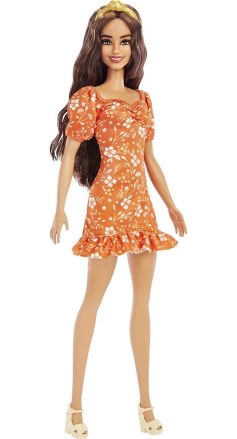 Barbie Fashionistas Doll 177 With Long Black Hair Color Block Floral