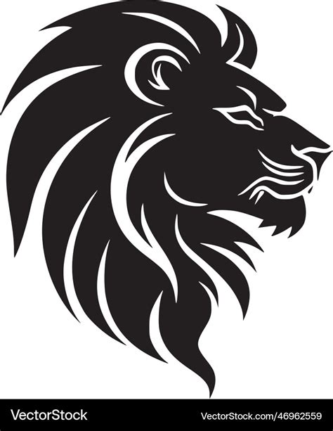 Lion Head Silhouette 3 Royalty Free Vector Image