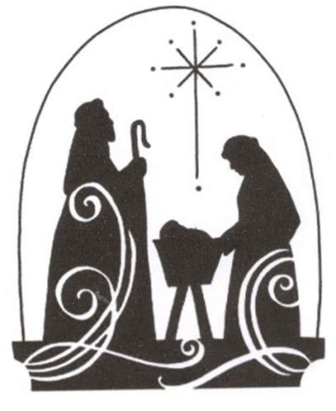Religious Christmas Clipart Black And White Free Images At