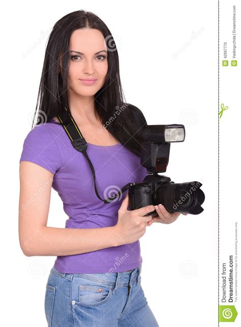 Photographer At Work Stock Photo Image Of Adult Cheerful 42667770