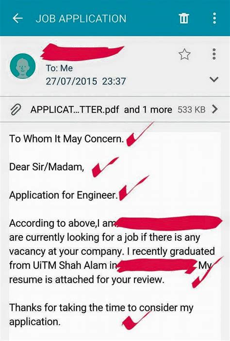 Contoh ayat hantar resume melalui email. 7 Contoh Cover Letter Bahasa Inggeris Dapat Pujian CEO ...