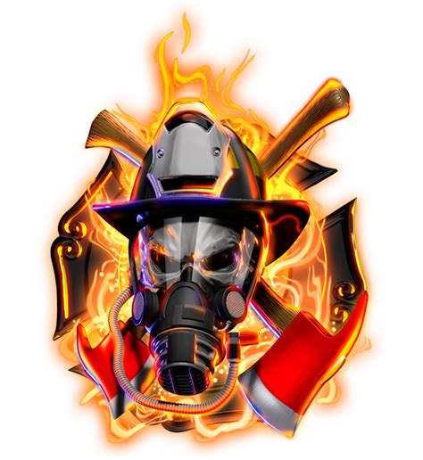 Firefighter Skull Aurora Graphics
