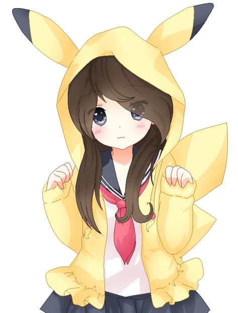Girl In Pikachu Hoodie 2 By Hope Bases X3 By Animeandponyarts On Deviantart