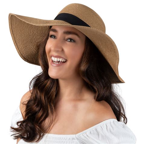 Women Floppy Sun Hat With Wide Brim—foldable Roll Up Straw Beach Hat Upf 52